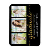 Gracful Script Abschluss Announcement Magnet (Vertikal)