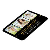 Gracful Script Abschluss Announcement Magnet (Linke Seite)