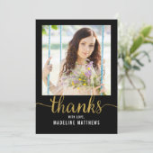 Gracful Script EDITABLE FARBE Vielen Dank Karte (Stehend Vorderseite)