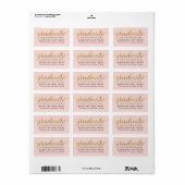 Gracful Script EDITABLE FARBEN Abschluss Label Adressaufkleber (Vorne)