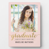 Gracful Script EDITABLE FARBEN Abschluss Plaque Fotoplatte (Vorderseite)