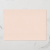 Gracful Script Quinceañera Birthday Party REAL Folieneinladung (Rückseite)