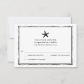 Gracful Starfish Black | HochzeitsrSVP RSVP Karte (Vorderseite)