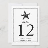 Gracful Starfish Black | TISCHNUMMER (Rückseite)