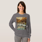 Gracful Swan Family in Flight Sticker T-Shirt (Vorne ganz)