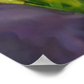 Gracful Watercolor Hummingbird Lila Garden Poster (Ecke)