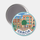 Gràcia Spanien Magnet (Vorderseite/Rückseite)