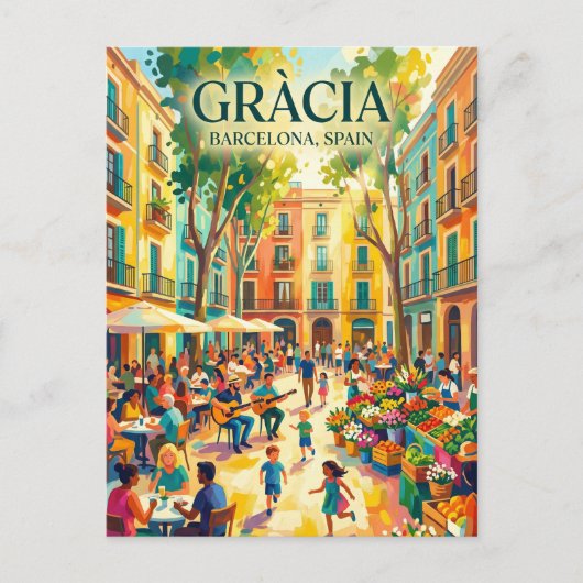 Gràcia Spanien Postkarte (Vorderseite)