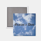 Gracias a Dios - vor allem (schwarz) Magnet (Vorderseite/Rückseite)