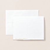 Gracias Chic Script Wedding Danke Foto Folienkarte (Rückseite mit Umschlag)