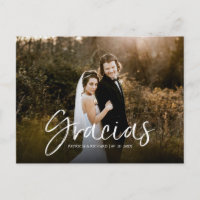 Gracias Chic Script Wedding Danke Foto