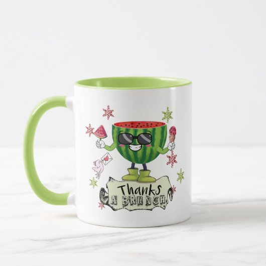 Gracias con sandía divertida tasse (Links)