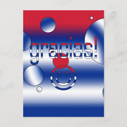 Gracias! Cuba Flag Colors Pop Art Postkarte (Vorderseite)