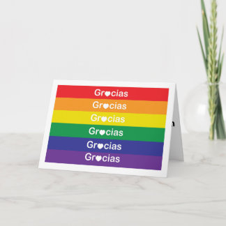 Gracias danken Ihnen, die spanische bunte Karte