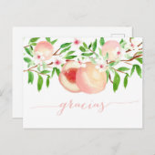 Gracias Dankeschön für die Babydusche Melokotonnen Postkarte (Vorne/Hinten)