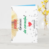 Gracias de corazón. Profes. Thank you. Teachers. Karte (Gelbe Blume)