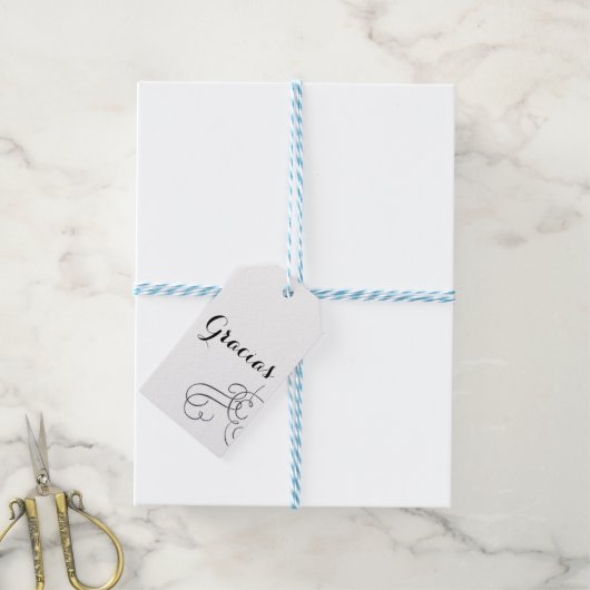 Gracias favor tags geschenkanhänger (Mit Garn)