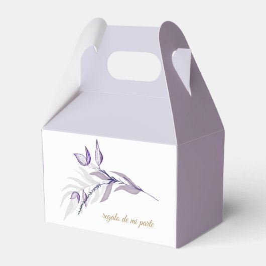 Gracias Follaje Púrpura Favor de fiesta Geschenkschachtel (Vorderseite)