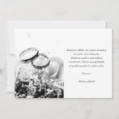 Gracias Foto Elegant Wedding Spanisch Vielen Dank Karte (Rückseite)
