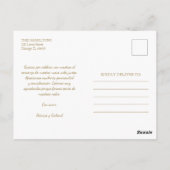 Gracias Foto Elegant Wedding Spanisch Vielen Dank Postkarte (Rückseite)