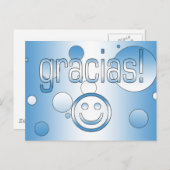 Gracias! Guatemala Flaggenfarben Pop Art Postkarte (Vorne/Hinten)