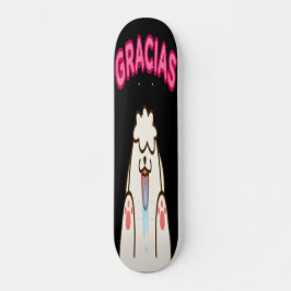 Gracias - Licking White Dog Skateboard