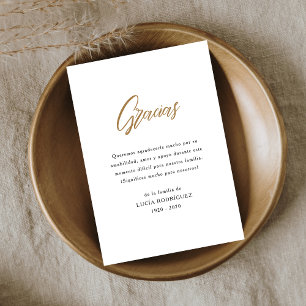Gracias Memorial Gold Dankeskarte