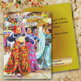 Gracias Mexican Festival Dancers 2549 Card Dankeskarte