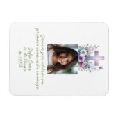 Gracias Mi Primera Comunión con Foto Flores Magnet (Horizontal)