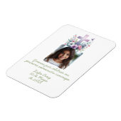 Gracias Mi Primera Comunión con Foto Flores Magnet (Linke Seite)