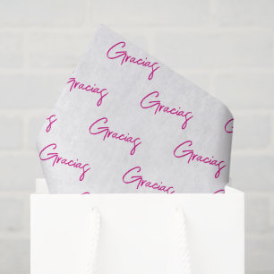 Gracias minimalistisches, rosa Skript Custom Busin Seidenpapier