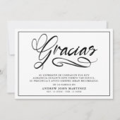 Gracias Modernes Foto Spanische Beerdigung Dankeskarte (Vorderseite)