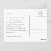 Gracias Pink Floral Wedding Danke Postcard Postkarte (Rückseite)