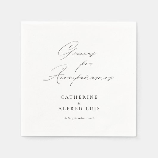 Gracias por Acompañarnos Nuestra Boda Wedding Serviette (Vorderseite)