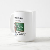 Gracias Por Ser El Mejor Profe del Mundo (Spanisch Kaffeetasse (Vorderseite Links)