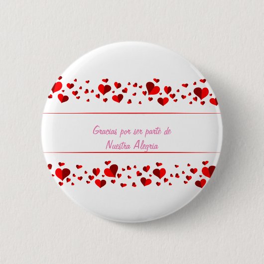 Gracias por ser parte de nuestra alegria button (Vorderseite)