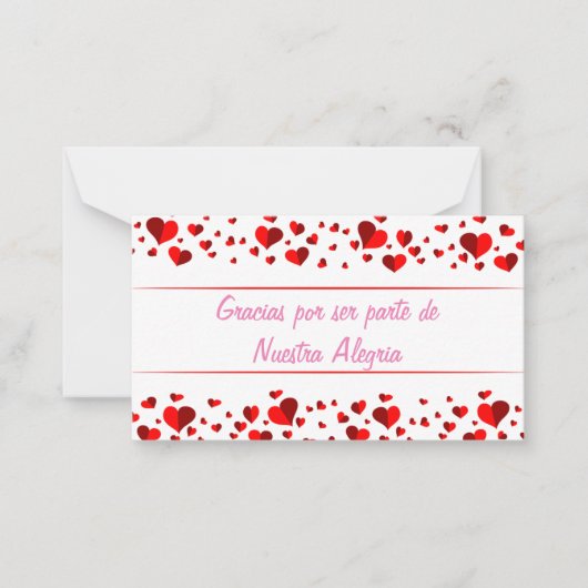 Gracias por ser parte de Nuestra Alegria Mitteilungskarte (Vorderseite)