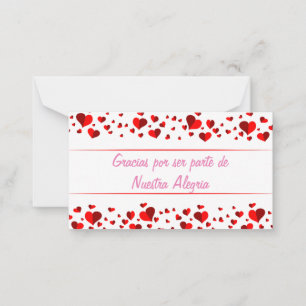 Gracias por ser parte de Nuestra Alegria Mitteilungskarte