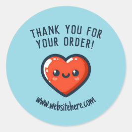 Gracias Por Tu Compra Corazón Kawaii Runder Aufkleber