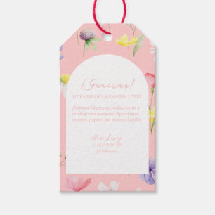 Gracias Rosita Flores Baby Shower Favor Gift Tag Geschenkanhänger