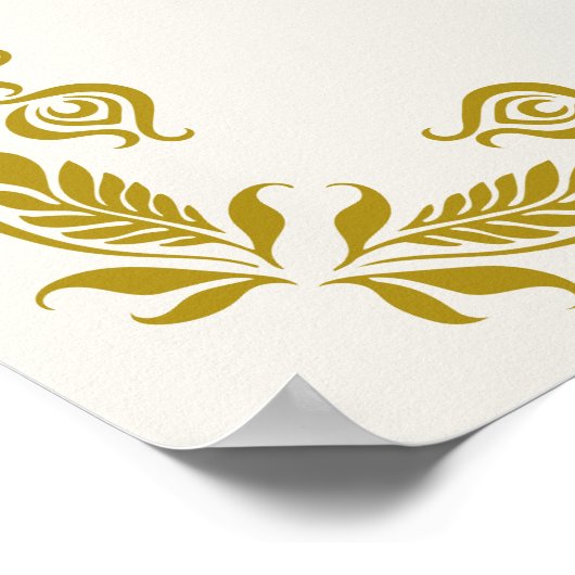 Gracias Señor Spanish Blessings Prayer Gold Poster (Ecke)