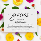 Gracias Simpatia | Spanisches Beileid Dankeskarte