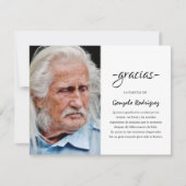 Gracias Simpatia | Spanisches Beileid Foto Dankeskarte (Vorderseite)