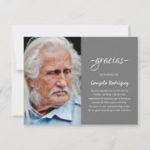 Gracias Simpatia | Spanisches Beileid Foto Dankeskarte (Vorderseite)