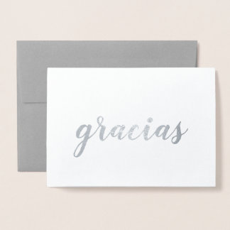 Gracias Spanisch Danke, dass du Script Silver geba Folienkarte