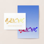 Gracias spanisch Drehbuch danke Gold Folienkarte (Anzeige)