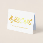 Gracias spanisch Drehbuch danke Gold Folienkarte (Vorderseite)