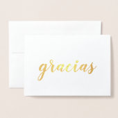 Gracias Spanisch Vielen Dank Pinselstrich Script G Folienkarte (Vorderseite mit Umschlag)