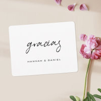 Gracias Spanish Simple Black Script Wedding
