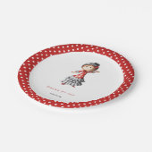 Gracias Spanish Theme Sevillana Dancer Pappteller (Schrägansicht)